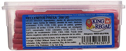 King Regal Rellenito Fresa - estuche 200 unidades