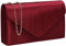 SwankySwans Chantel Damen-Clutch, Satin, Party, Abschlussball, Hochzeit, Abend, Clutch, burgunderfarben, Einheitsgröße