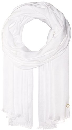 Calvin Klein Damen Solid Lightweight Pashmina Mode-Schal, Eierschale, Einheitsgröße