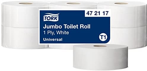Tork 472117 Papier toilette Jumbo Universal - Blanc - 1 pli - lot de 6 rouleaux - 6 x 3250 feuilles