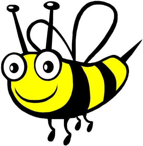 Happy Bee Bug Vinyl Car Window Rally Laptop Sticker