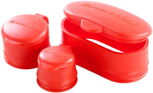 Rosenstein & Söhne Beutelverschlüsse: 3er-Set Universal-Verschluss-Deckel für Beutel und Tüten (Verschlussclip für Beutel, Beutelverschlüsse, luftdicht, Frischhaltedosen)