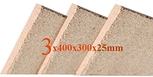 Grena Vermiculite Brandschutzplatten 3x25 mm, 400x300x25 mm, 3 Stück, Modell: Grenamat AS