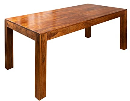 MASSIVMOEBEL24.DE | Oxford Esstisch aus Massivholz #35 | aus Akazienholz - Honig, lackiert | 160x90x76 cm | im Kolonial-Stil | Massivholztisch Esszimmertisch