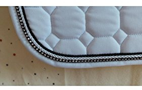 Equiline Schabracke Rio Strass, Dressur | Weiß/schwarzer Strass