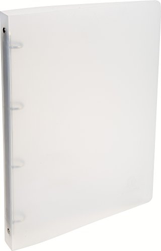 Exacompta 514699E Kunststoff-Ringhefter Chromaline DIN A4 aus mittelfestem transluzentem Polypropylen 4 Ringe Rücken 30mm Plastikordner ideal für Büro und Schule 1 Stück Zufallsfarbe