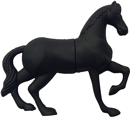Ulticool - Pferd 8 GB Schwarz - USB Flash Pen Drive - Horse Black Memory Stick Daten Aufbewahrung - Speicherstick - Schwarz