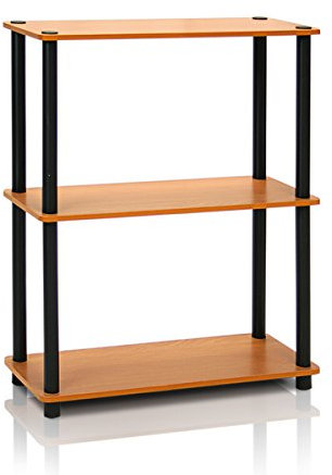 Furinno Turn-N-Tube Kompaktes Mehrzweckregal mit 3 Ebenen, Hellkirsche, 29,5T x 59,9B x 75,2H cm