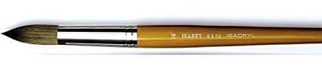 Isabey Isacryl Synthetic Brush, Round, 16, Natural