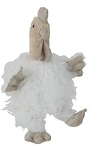 J-Line Cale Porte Poule Textile Blanc Small