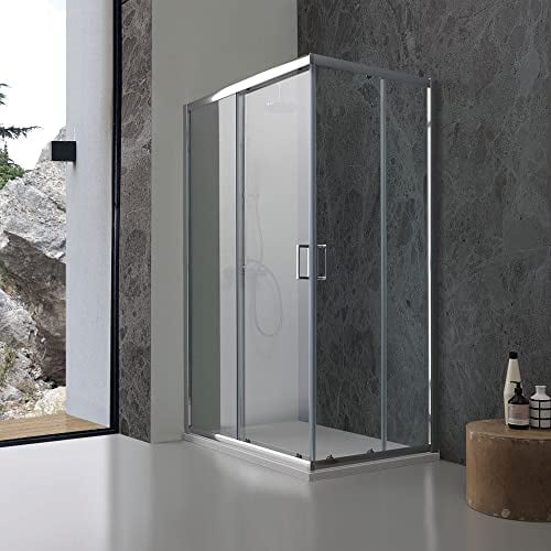 Box doccia 6 mm trasparente 70x100 cm reversibile con profili alluminio | Giada