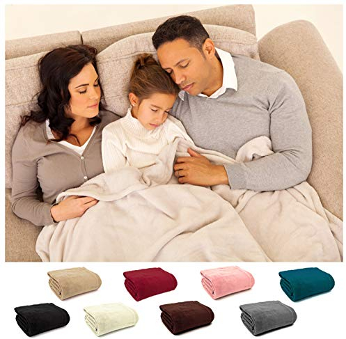 riesige XXL Kuscheldecke für Zwei HxB 220x240 cm Pärchen Decke in schwarz super weich - kuschelig warm - leicht - fusselfrei in TOP QUALITÄT…Typ189