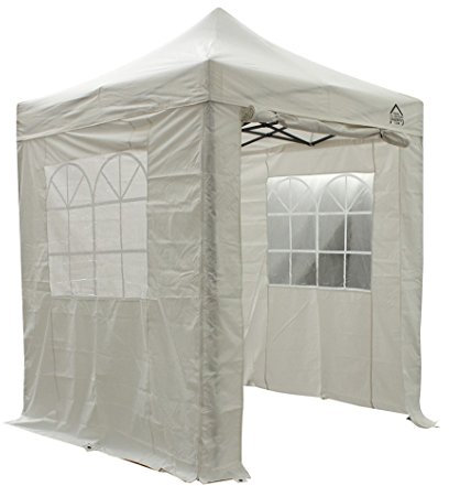 All Seasons Gazebos 2x2m Heavy Duty Fully Waterproof Pop up Gazebo with 4 Premium Side Walls - White