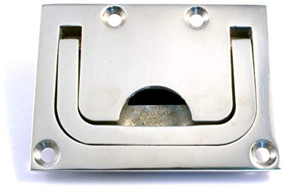 Pack of 1 - Flush Lift Long Handle Ring Made from Marine Grade Stainless Steel A4 316 Hatch Pull Ring