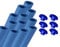 walexo 12 x Trampolin Schaumstoff Schaumstoffabdeckung für 6 Stangensysteme (92 cm, Blau)
