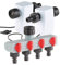 Royal Gardineer Automatische Wasseruhr: Elektronisch gesteuertes Magnet-Ventil im 2er-Set mit 4-Wege-Verteiler (Gartenschlauch Ventil elektrisch, Magnetventil Gartenschlauch)
