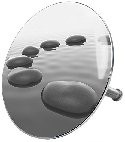 Sanilo Badewannenstöpsel Black Stones, Stöpsel für die Badewannen deckt den kompletten Abflussbereich ab, universal mit Motiv