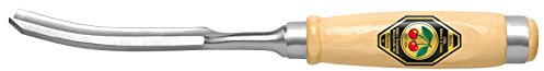 KIRSCHEN Werkzeuge 1471020 | Hohlbeitel mit Weißbuchenheft, kurz, leicht gebogen, 20mm