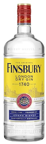 Finsbury London Dry Gin mit 37,5% vol. Der Klassiker aus London seit 1740, Wacholder und Zitrusnote, Perfekt für Gin & Tonic - 1 x 1,0l