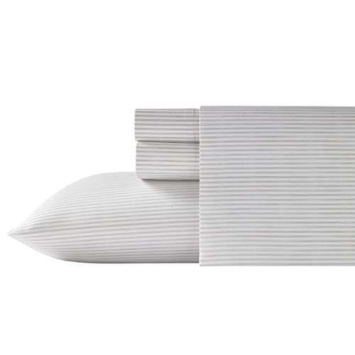 Tommy Bahama - King Size Sheet Set, 100% Soft Cotton Bedding with a Lightweight Feel, Deep Pocket - Bed Sheets with Matching Pillowcases & Fitted Sheet (Paloma Beach Grey)