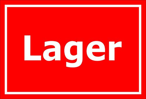 Melis-Folienwerkstatt Schild - Lager - 45x30cm |Bohrlöcher | 3mm Aluverbund – S00085-130-D 20 VAR