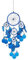 Dreamcatcher Nylon mit Capisscheiben (Blau)