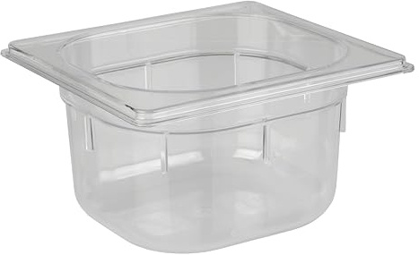 APS 82038 GN 1/6 Behälter, 17,6 x 16,2cm, Tiefe: 100 mm, Polycarbonat, 1,5 Liter