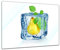 Bilderdepot24 Glasbild - Eiswürfel Birne - 80x60 cm - Deko Glas - Wandbild aus Glas - Bild auf Glas - moderne Bilderdepot24 Glasbilder - Glasfoto - Echtglas