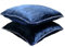 The HomeCentric Navy Blau Werfen Kissen Abdeckung Fur Couch, Einfarbig Beaded Cord Zierkissen Abdecken, 40x40 cm Samt Werfen Kissen Decken, Solide Zeitgenossisch Dekouberwurf - Navy Shimmer