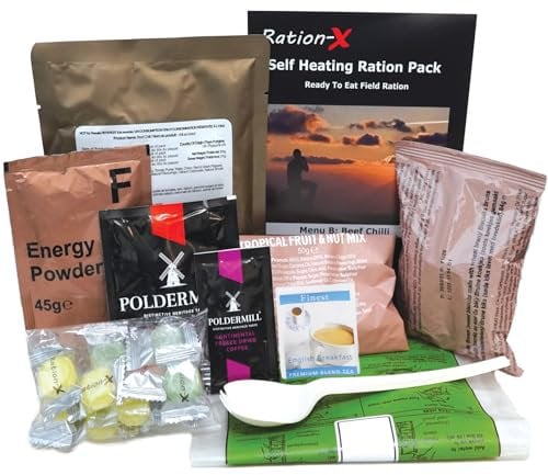 Ration-X Self Heating Field Ration Pack Ready To Eat Meal Menu B