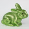 Osterhase Hase Ostern Osternest Kunststoff Glitzer Glitter sitzend, 16,5 cm grün