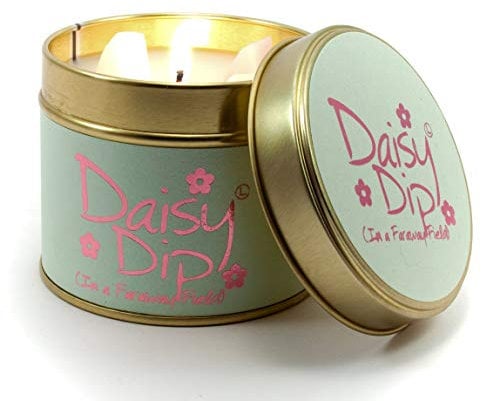 Lily-Flame Daisy Dip Tin, White, 7cm l x 7cm w x 6.5cm h