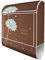 banjado® Design Briefkasten personalisiert mit WT Blaue Hortensie 38,5x46,5x13cm & 2 Schlüssel - Briefkasten Stahl weiß mit Zeitungsfach pulverbeschichtet - Postkasten A4 Einwurf inkl. Montagematerial
