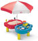 Little Tikes 2-in-1 Sand- & Meer-Spieltisch - Mehrzweckspielgerät für Kleinkinder mit 7 Zubehörteilen und Schirm - Sand und Wasser nicht inbegriffen - für Kinder ab 2 Jahre