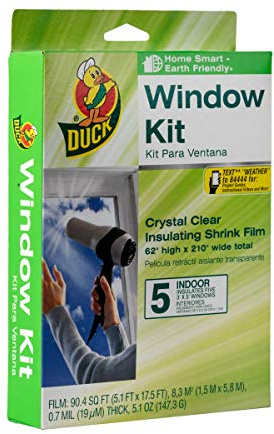 Duck Brand Indoor 5-Window Shrink Film Insulator Kit, 62-Inch x 210-Inch, 286217