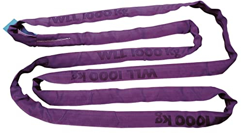 Kerbl Rundschlinge (Umfang 2 m, Farbe violett, Zugkraft direkt 1000 kg/umgelegt 2000 kg, Transporthilfe für Holz, Hebeschlinge, Schlupf) 37712