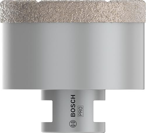 Bosch 1x PRO Multi Material Diamanttrockenbohrkronen für 22,23‑mm-Bohrung und kleine Winkelschleifer (für Fliesen, Harte Fliesen, Ø 67 mm, Professional Zubehör Kleiner Winkelschleifer)