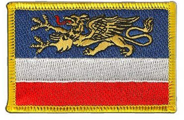Aufnäher Patch Flagge Deutschland Stadt Rostock - 8 x 6 cm