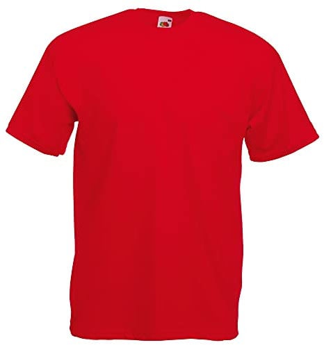 Fruit of the Loom Mens Valueweight Short Sleeve T-Shirt (2XL) (Red)