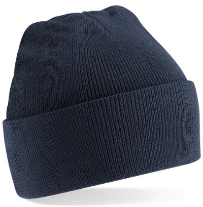 Beechfield - B45 French Navy Classic Cuffed Beanie Hat - Unisex Winter Hat, Classic Knit and One Size Beenie Hat - Double Layer
