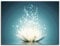 ARTLAND Wanddeko Leinwand Bilder Wandbild 80x60 cm Lotusblume Blumen Botanik Blüten Natur Glitzer Seerose Modern Kunst T9NM