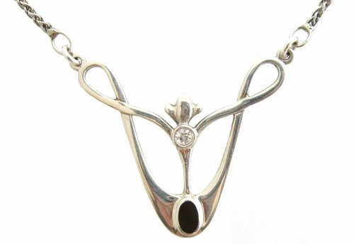 Collier Stil Archibald Knox 925 Silber Englischer Jugendstil