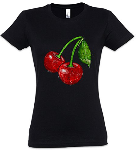 Urban Backwoods Oldschool Cherries Vintage Logo I Damen T-Shirt