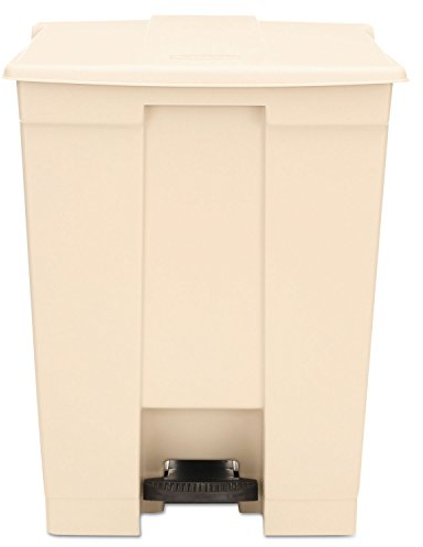 Rubbermaid Commercial 18gal HDPE Step On Trash Can - Beige