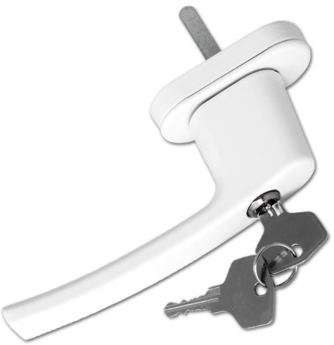 TecTake Manilla con cerrojo para ventana Tirador Pomo + llaves - varias cantidades - (2 Piezas)