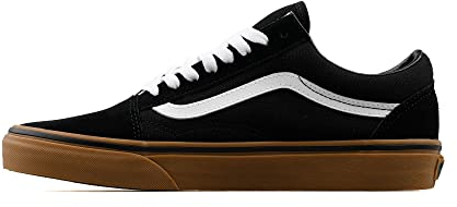 Vans Unisex U Old Skool Low Top Trainers, Black Gumsole Black Medium Gum, 8