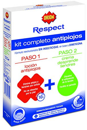 Orion Respect - Kit Completo Antipiojos (Loción Antipiojos + Crema Desprende Liendres)