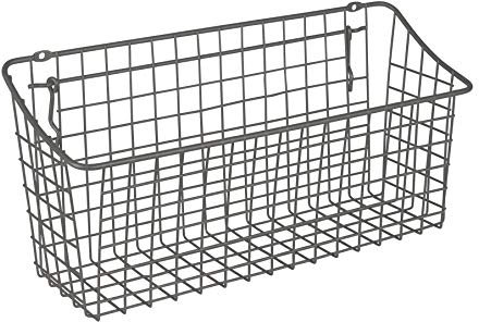 Spectrum Diversified 38,1 x 12,7 x 17,8 cm Stecktafel und Wandmontagekorb Montagekorb, Stahl, Industrial Grey, 15 L W