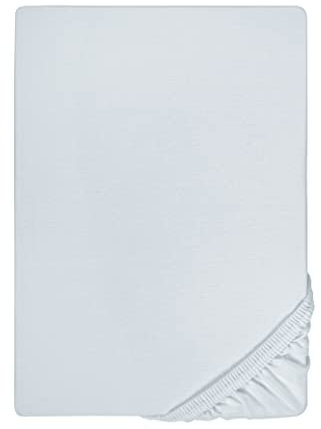 biberna Jersey-Elastic-Spannbetttuch 0077866 (Matratzenhöhe max. 25 cm) 1x 90x190 cm - 100x220 cm, ciel