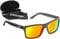Cressi Unisex-Erwachsener Rio Sunglasses Premium Sport Sonnenbrille Polarisierte 100% UV-Schutz, Brillengestell Schwarz-Gelb Linsen, Einheitsgröße
